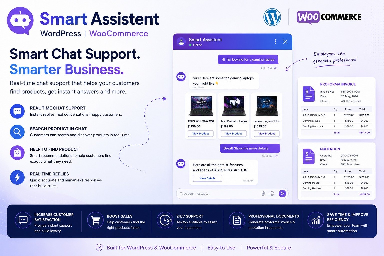 Smart Assistent Wordpress | Woocomerce